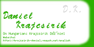 daniel krajcsirik business card